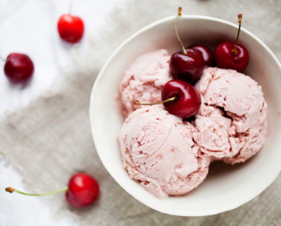 Bowl of no churn ice cream